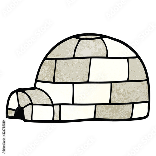 cartoon doodle igloo