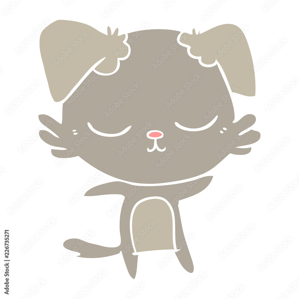 cute flat color style cartoon dog cute flat color style cartoon dog