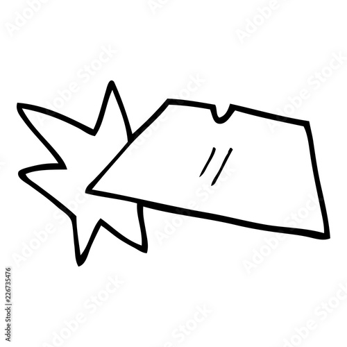 line drawing cartoon shiny razorblades