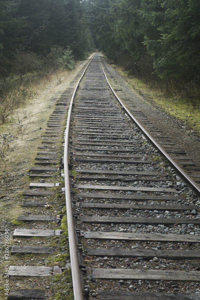 Old abandoned railroad train track Old abandoned railroad train track