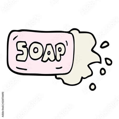 cartoon doodle bar of soap