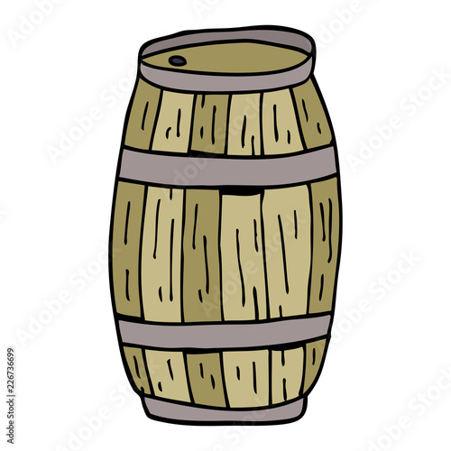 cartoon doodle beer barrel