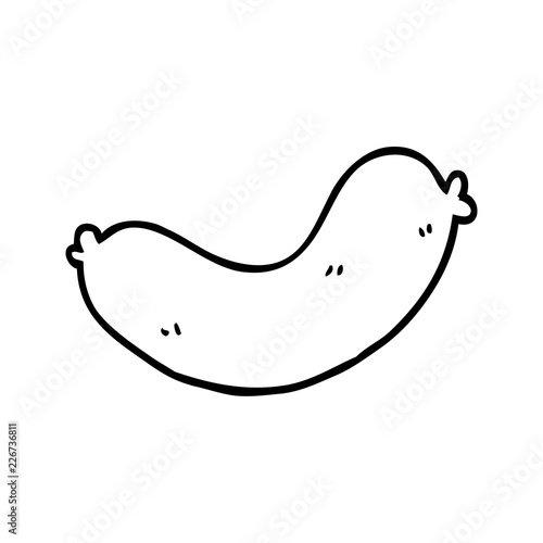 line drawing cartoon sausages