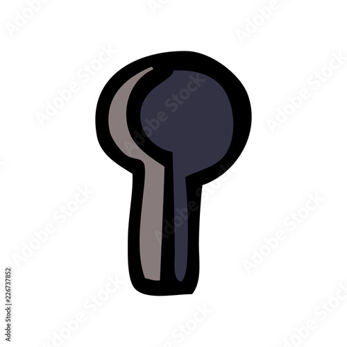 cartoon doodle key hole