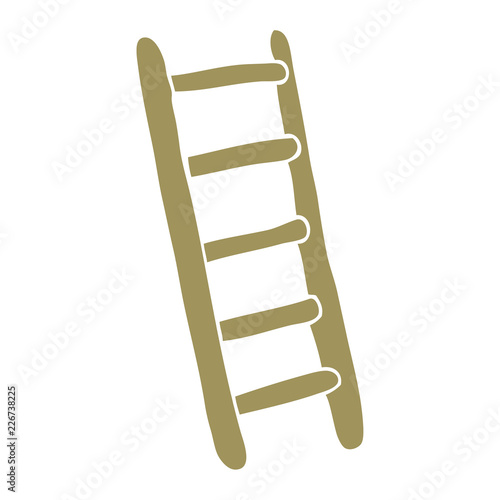 flat color style cartoon ladder