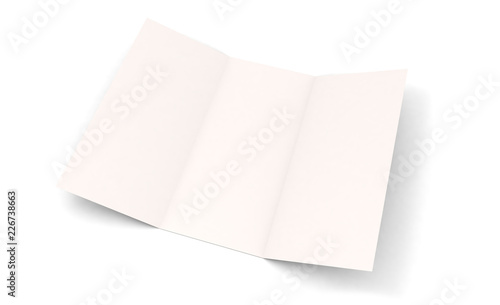 trifold isolated on white background