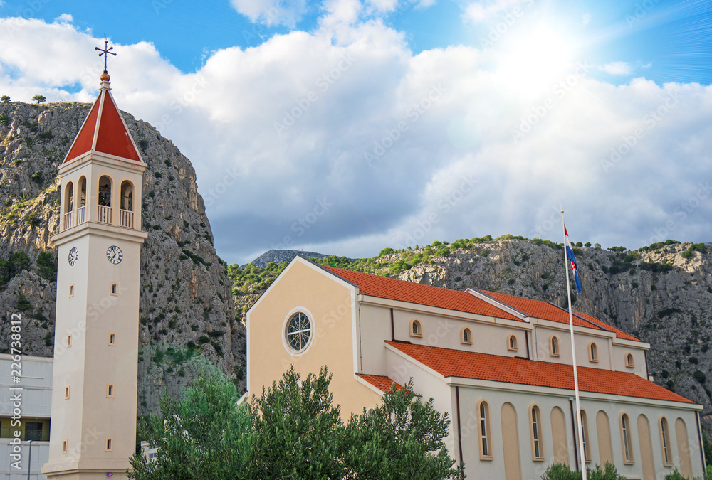 The church of St. Petra in Omis, Croatia.
