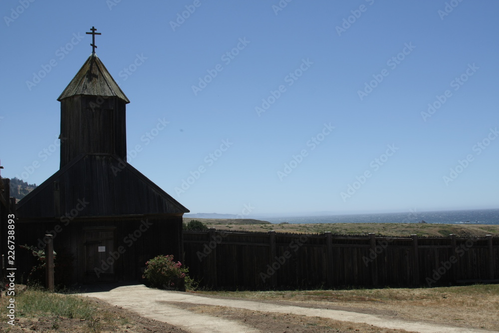 Old Wooden Church In Fort Ross California
