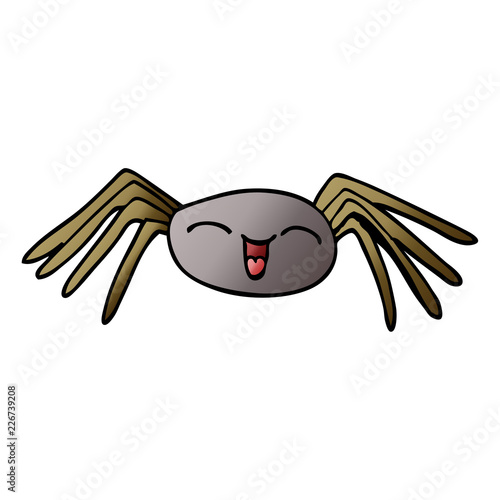 happy cartoon doodle spider