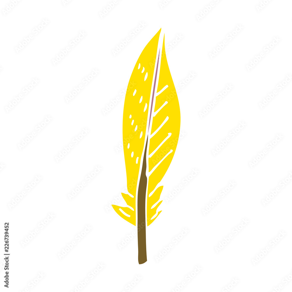 cartoon doodle golden feather cartoon doodle golden feather