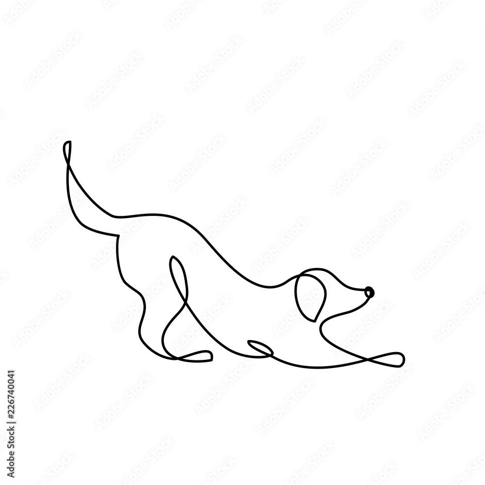 Dog line art logo Dog line art logo