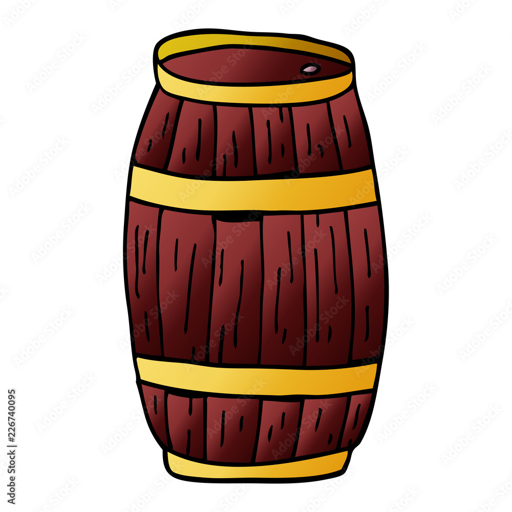 cartoon doodle of a barrel
