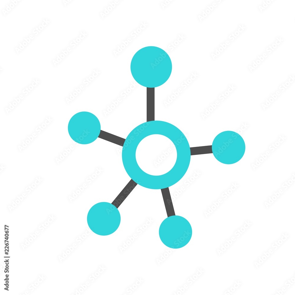 Hub network connection line vector icon Hub network connection line vector icon