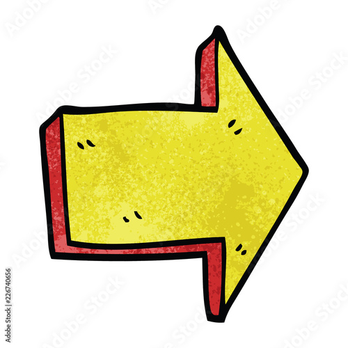 cartoon doodle directing arrow