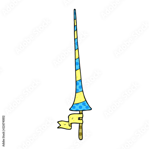 cartoon doodle medieval lance