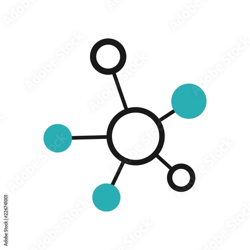 Molecule logo, Connection logo vector