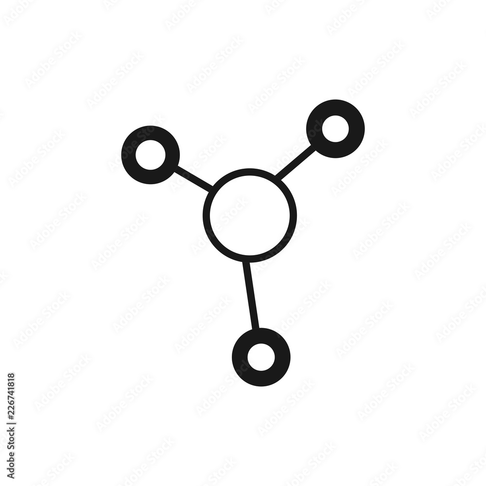 Chemical and physical atoms molecules template icon Chemical and physical atoms molecules template icon