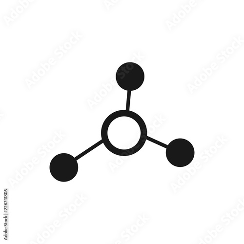 Chemical and physical atoms molecules template icon