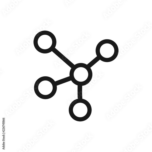 Chemical and physical atoms molecules template icon
