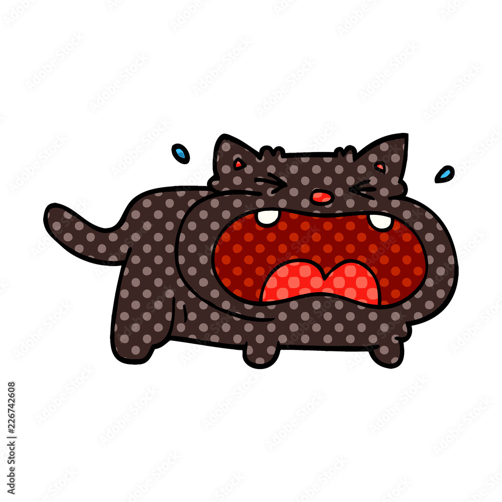 Obraz premium cartoon doodle fat cat