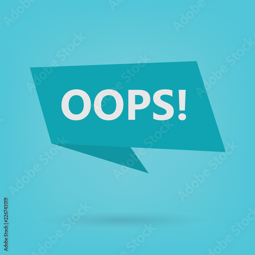 oops word on a sticker- vector illustration