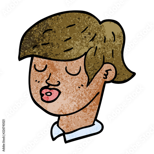 cartoon doodle content face