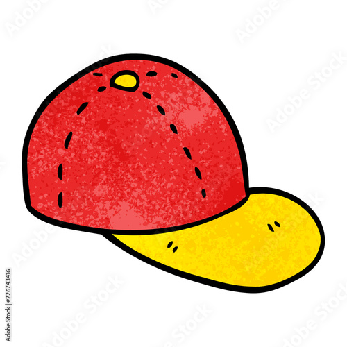 cartoon doodle peaked cap
