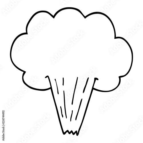 line drawing cartoon whooshing cloud