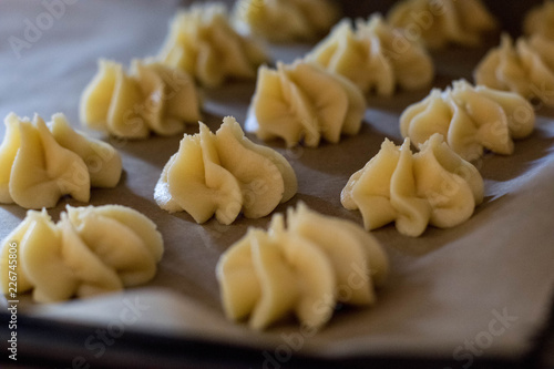 Preparation phase of Italian desserts