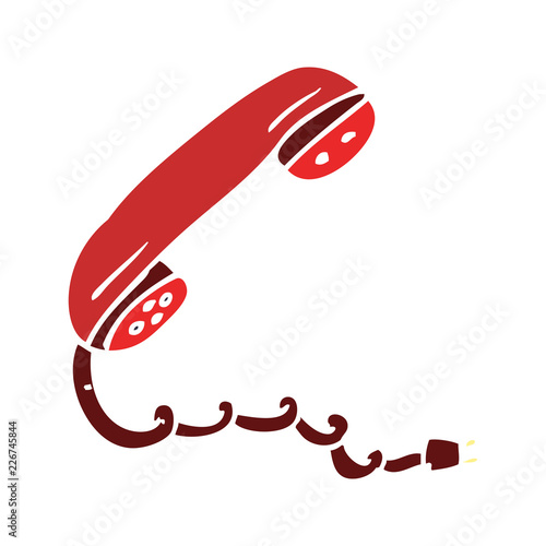 cartoon doodle telephone handset
