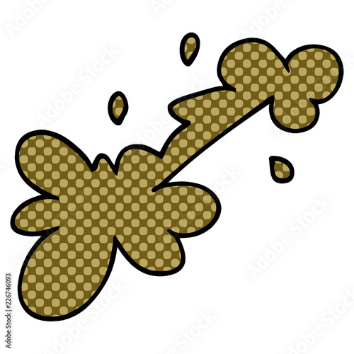 cartoon doodle mud splat
