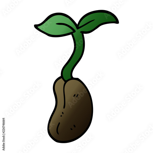 cartoon doodle of a seedling