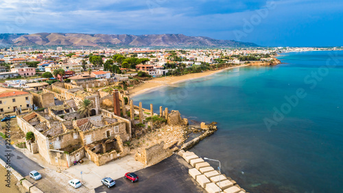 Aerial view. Avola, Province of Syracuse, Sicily, Italy photo