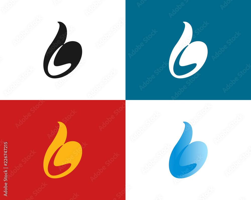 Fototapeta premium Signs of the water and fire. Logo Template. Vector graphics.