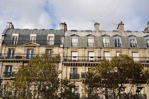 Photography paris roofs chimney and building cityview