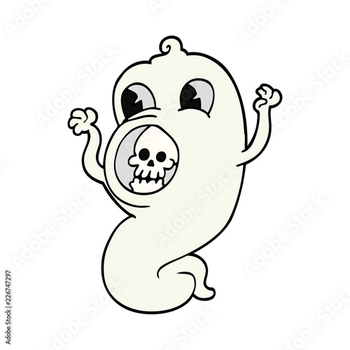 spooky cartoon doodle ghost