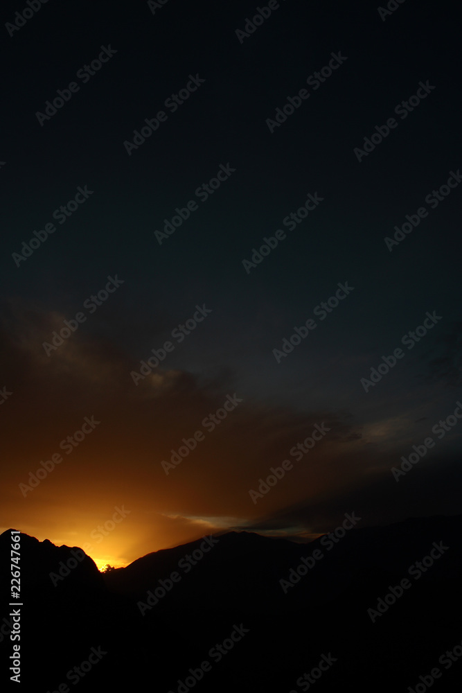 dramatic sky with clouds