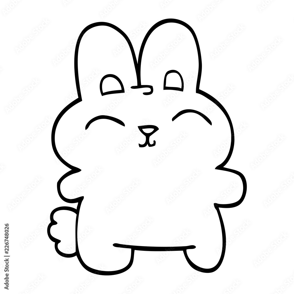 line drawing cartoon grey rabbit line drawing cartoon grey rabbit