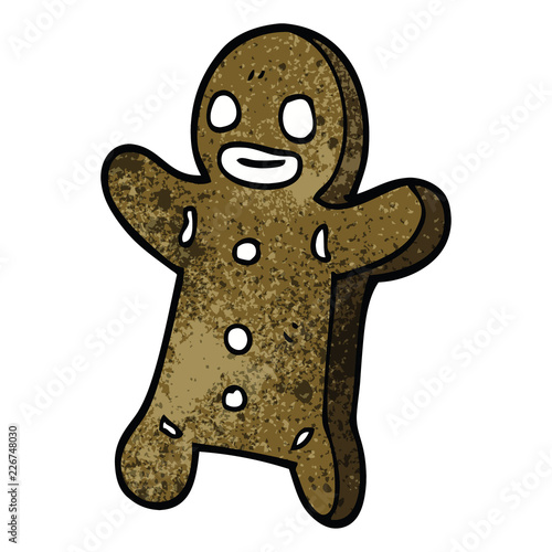 cartoon doodle gingerbread man