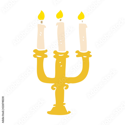 cartoon doodle candlestick holder