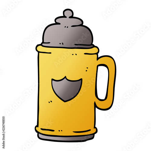 cartoon doodle golden tankard