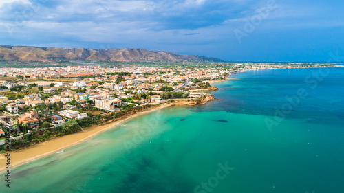 Aerial view. Avola, Province of Syracuse, Sicily, Italy photo