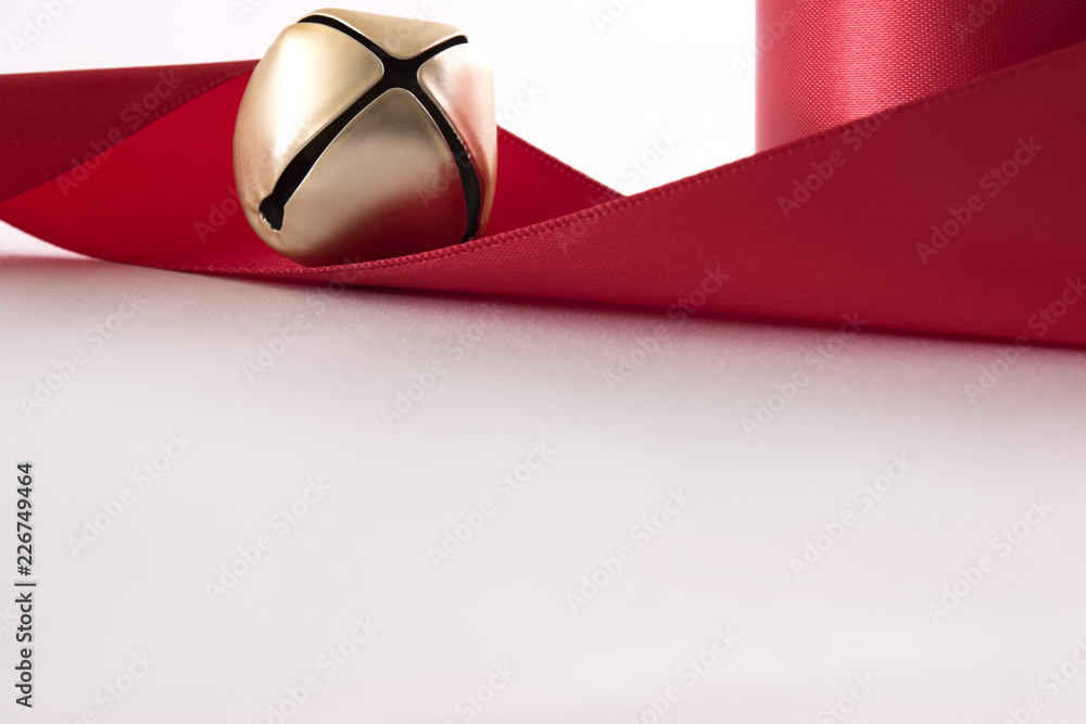 Jingle bell and ribbon