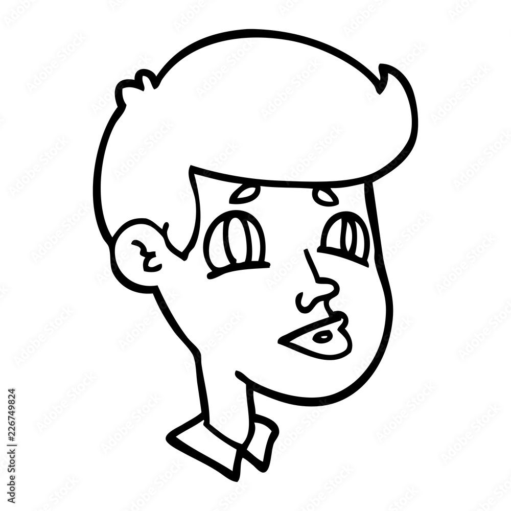 line drawing cartoon of a boy face line drawing cartoon of a boy face