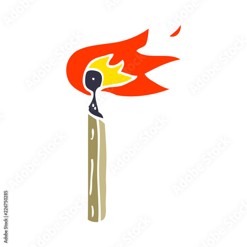 cartoon doodle lit match