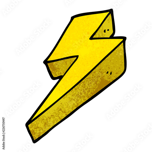 cartoon doodle thunder bolts