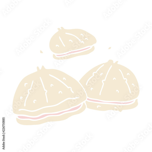 cartoon doodle fresh oysters