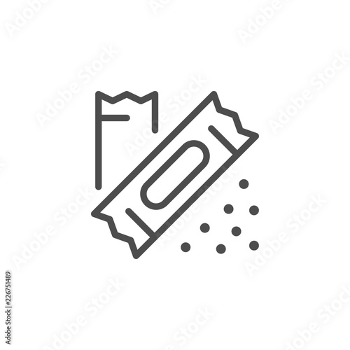 Packaging sticks line icon