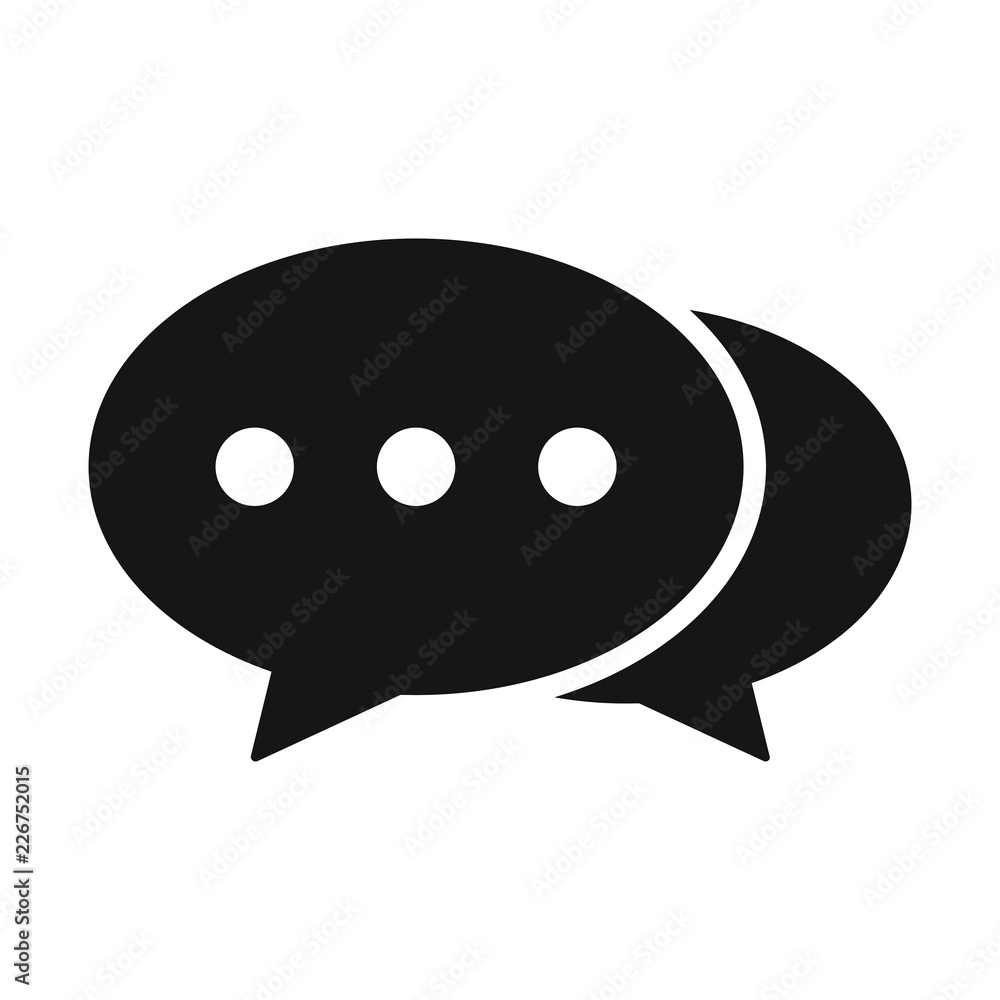 Chat icon, dialog icon, comments icon, speech bubbles icon vector flat design Chat icon, dialog icon, comments icon, speech bubbles icon vector flat design