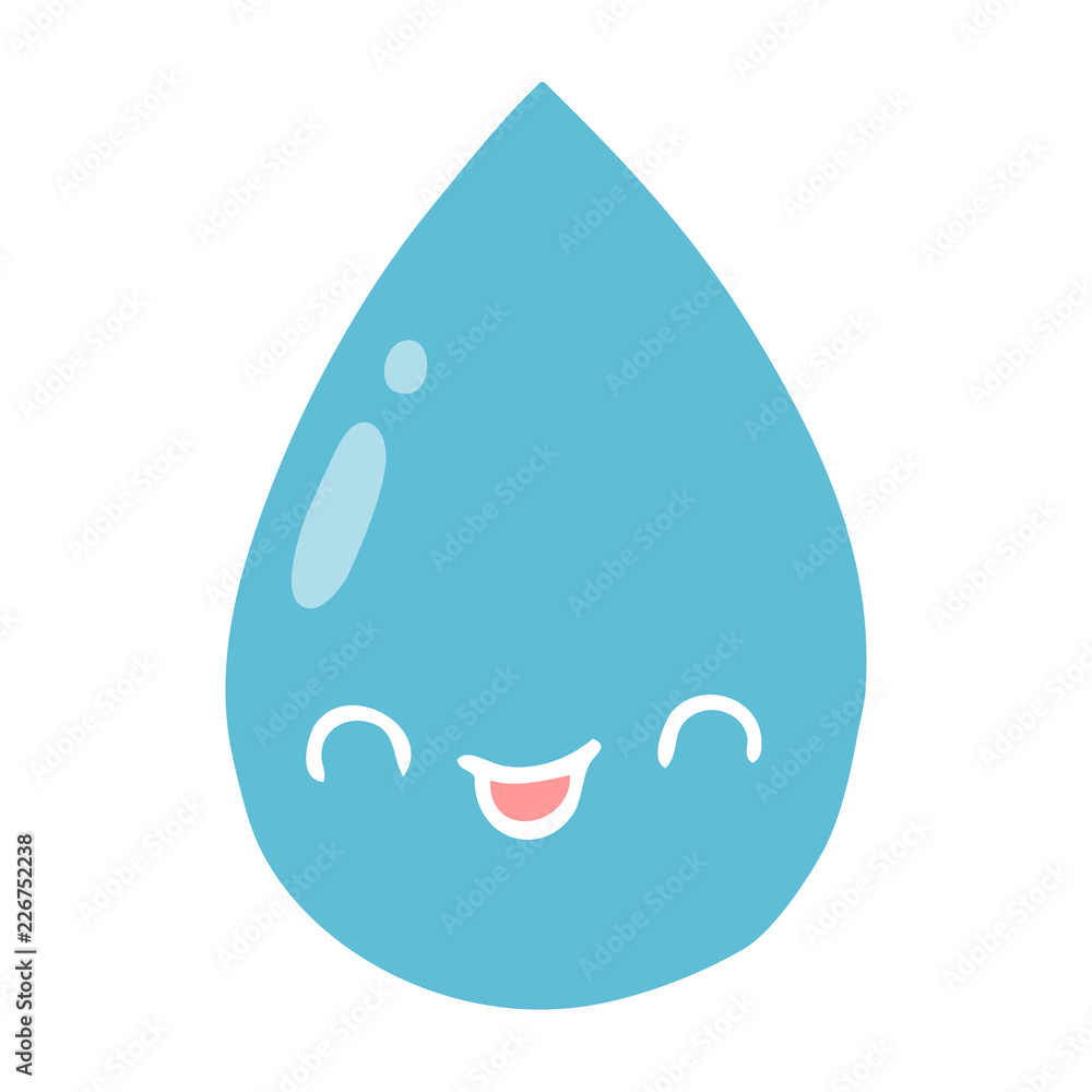 flat color style cartoon cute raindrop flat color style cartoon cute raindrop
